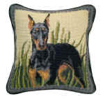 Manchester Terrier Small Needlepoint Pillow