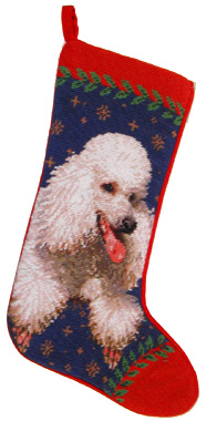 White Poodle Christmas Stockings for Dog Lovers!