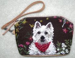 This elegant West Highland White Terrier Cosmetic Case is perfect for carrying your cosmetics or loose change.  Many other Westie gifts available at Kissed By Dogs!