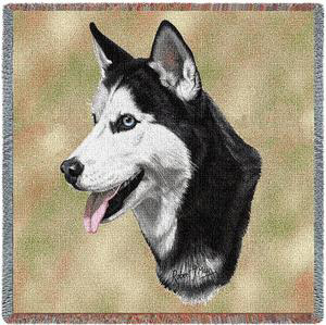 A Beautiful Siberian Husky Afghan Tapestry Throw Makes the Perfect Huskie Gift!