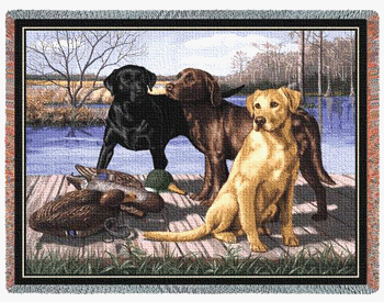 A Beautiful Labrador Retriever Tapestry Throw or Afghan Makes the Perfect Dog Lover Gift!